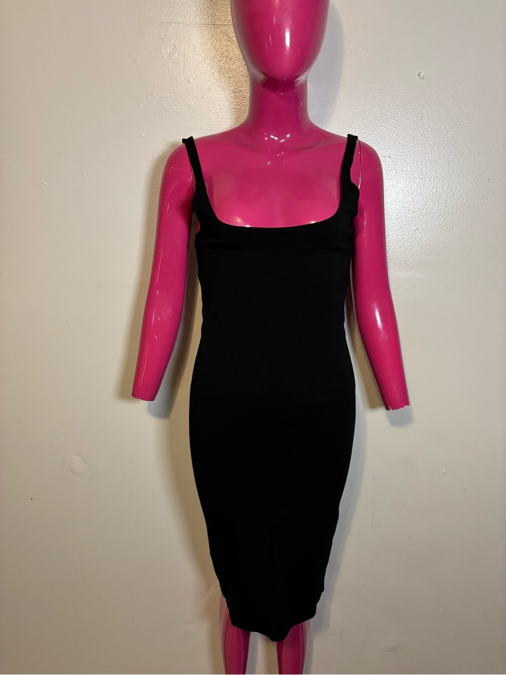 Forever 21 Black Sleeveless Midi Bodycon Dress